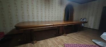 Столы и стулья для зала: Стол и стул для зала, Б/у, цвет - Коричневый — 13