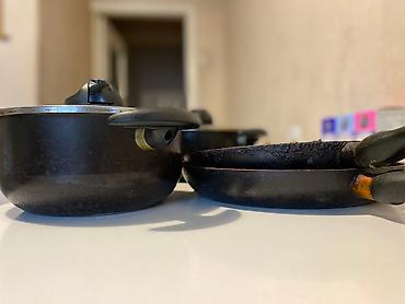 тефал: Tefal: 2 сковороды и 1 крышка. Покупал на заказ в Дании. Made in — 8
