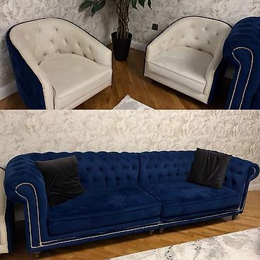 Endirim olundu‼️ Divan kreslo dəsti satılır 350₼. Yaxşı vəziyyətdədir