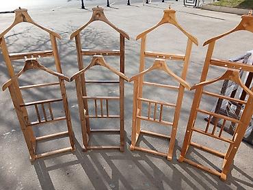 cay servizi: Taxta geyim dayağı (valet stand) - Material: təbii ağac, hamar — 10