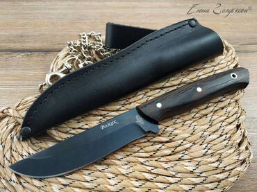 туристические ножи: Нож "Вожак У" охотничий, сталь У8, клинок цельный, ножны кожа