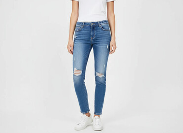 jeansy z kryształkami zara: Zara, Jeansy damskie, rozmiar XS