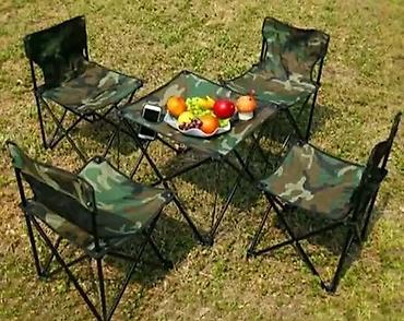 komode bele forma ideale: Rasklopivi set za kampovanje - Sto i 4 stolice u torbi. Cena 8400 — 1