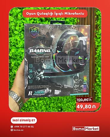 driver: İşıqlı mikrofonlu oyun qulaqlığı – KR Gaming Headset R2000 Oyun üçün — 1