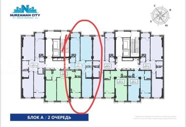 бакайата квартира: 2 комнаты, 80 м², Элитка, 13 этаж, ПСО (под самоотделку)