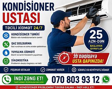 потолочный кондиционер: SmartFix Kondisioner Ustası –📞 070 803 93 12 6 Ay Zəmanətli Peşəkar — 1