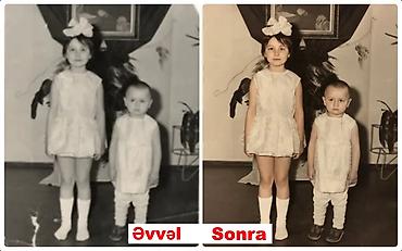 Digər xidmətlər: Köhnə, zamanla solmuş, cızılmış və ya zədələnmiş fotoşəkillərinizə — 5