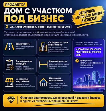 дорого: Дом с участком под бизнес, ул. Алма-Атинская, район рынка Чекиш-Ата — 2