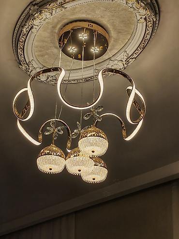 led lustur: Led Çılçıraq, 4 və daha çox lampa, Metal — 2