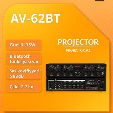 komputer windows 7: AV-62BT səs gücləndirici - Güc: 6 × 35 W - Bluetooth funksiyası - Səs