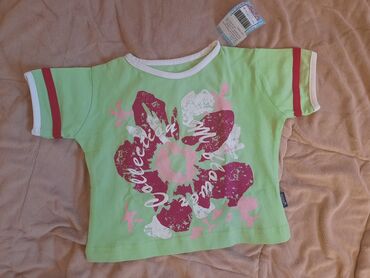 T-shirts: Crop top, Short sleeve, Floral, 98-104