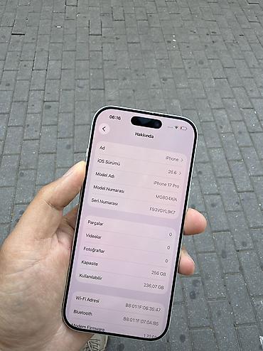 211 telecom: IPhone 17 Pro, 256 GB, Matte Silver, Zəmanət, Sənədlərlə — 8