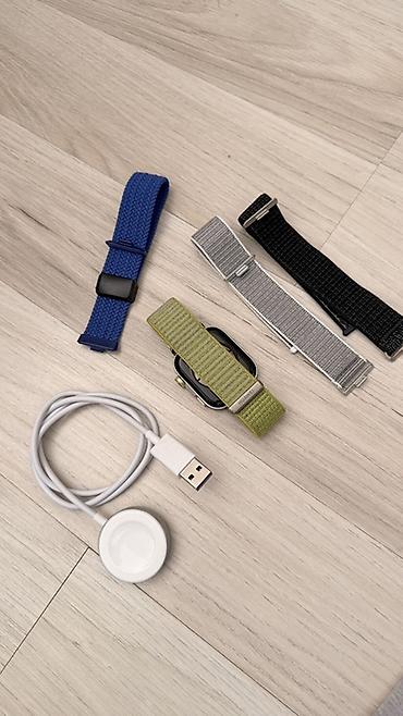 elektrikli saat: Ağıllı saat + aksesuarlar dəsti Məhsul: - Kvadrat korpuslu ağıllı — 3