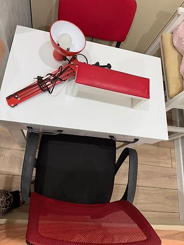 komputer desti: Ofis/iş masası komplekti - Ağ rəngli, kompakt yazı masasə: Üstü hamar — 2