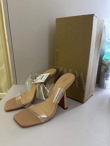 Сабо: Сабо, 35, Zara, Новый, цвет - Бежевый — 2