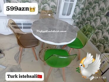 тап.аз посуда: Для кухни, Новый, Круглый стол, 4 стула