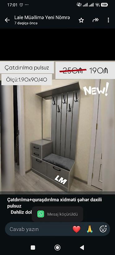 *Çatdırılma+quraşdırılma xidməti şəhər daxili pulsuz* *Dəhliz lalafo.az -da *Çatdırılma+quraşdırılma xidməti şəhər daxili pulsuz* *Dəhliz