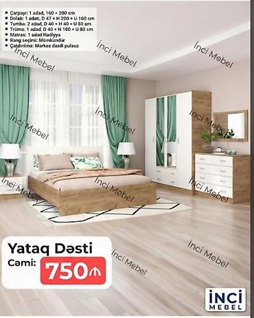 matras sumqayit: İkinəfərlik çarpayı, Termo, Dolab, 2 tumba, Azərbaycan, Yeni — 1