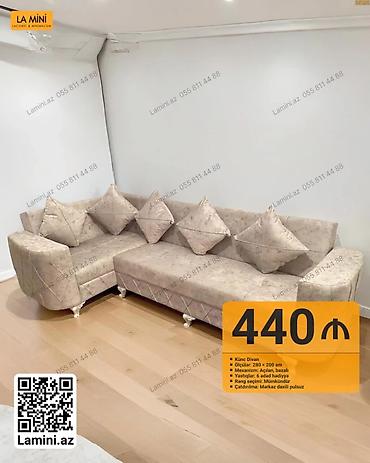 Ev və bağ: Künc Divan - Ölçülər: 280 × 200 sm - Mexanizm: Açılan, bazalı - — 1