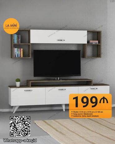 напольные часы для дома: Düz TV altlığı, Polkalı