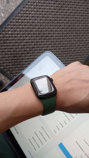 apple watch 7 копия цена: Умные часы Apple Watch с корпусом темно-серого цвета и зеленым