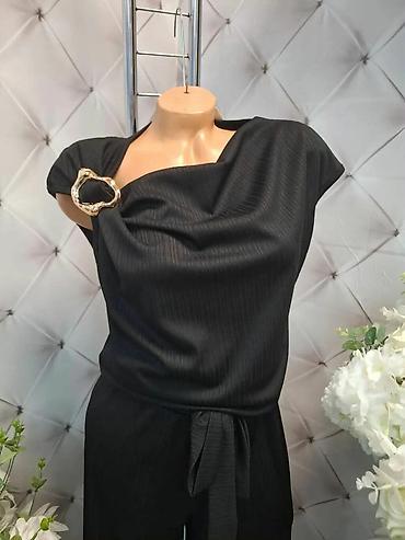 pantalone mango: Elegantni ženski kombinezon sa asimetričnim preklopljenim izrezom i — 2