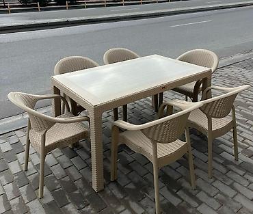 Bağ, çöl masa və oturacaq dəstləri: Yeni, Dördbucaq masa, 6 stul, Açılmayan, Skameykalar ilə, Plastik, Türkiyə -da lalafo.az — 5 Bağ, çöl masa və oturacaq dəstləri: Yeni, Dördbucaq masa, 6 stul, Açılmayan, Skameykalar ilə, Plastik, Türkiyə — 5