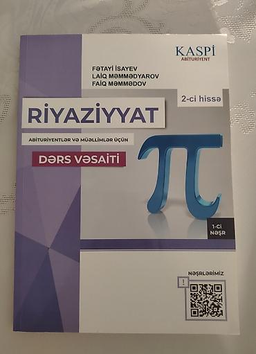 Kitablar və jurnallar: Riyaziyyat – Abituriyentlər və müəllimlər üçün dərs vəsaiti (Kaspi — 3