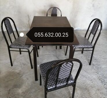 Masa və oturacaq dəstləri: Mətbəx üçün, Yeni, Açılmayan, Kvadrat masa — 25