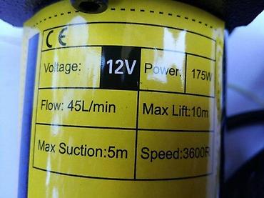 Ostali električni alati: Prenosna 12V pumpa za gorivo/ulje sa auto-kleštima - Napajanje: 12 V — 3