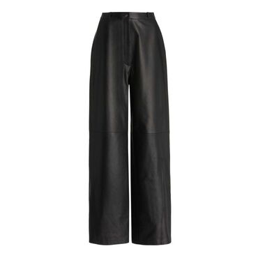 классические брюки женские: Классические, Прямые, Натуральная кожа, Средняя талия, Осень-весна, S (EU 36), M (EU 38)