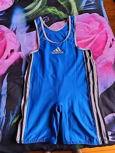 adidas şort: İdman dəsti, Adidas, XL, rəng - Göy — 1