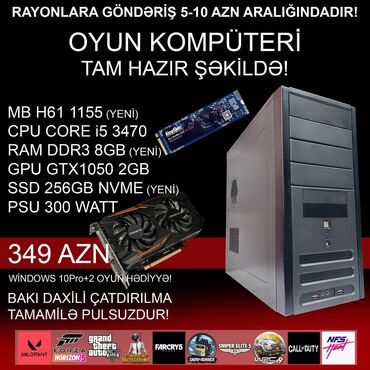 Masaüstü kompüterlər və iş stansiyaları: Oyun üçün Kompüter "Core i5 3470 GTX1050 2GB 256GB NVME” ⭐Tək Sistem -da lalafo.az — 1 Masaüstü kompüterlər və iş stansiyaları: Oyun üçün Kompüter "Core i5 3470 GTX1050 2GB 256GB NVME” ⭐Tək Sistem — 1