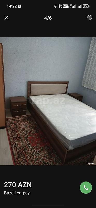 Çarpayılar: Bazalı çarpayı dəsti - Növ: İki nəfərlik bazalı çarpayı - Korpus: Ağ — 2
