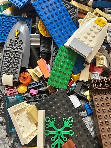 Большой микс деталей LEGO (сыпучий лот) - Разнородные кубики и