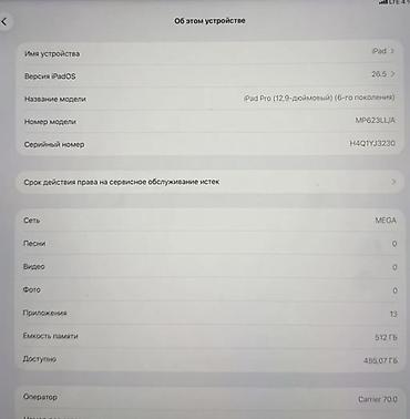 Планшеты: Планшет, Apple, память 512 ГБ, 12" - 13", Wi-Fi, Б/у, Классический цвет - Серый — 4