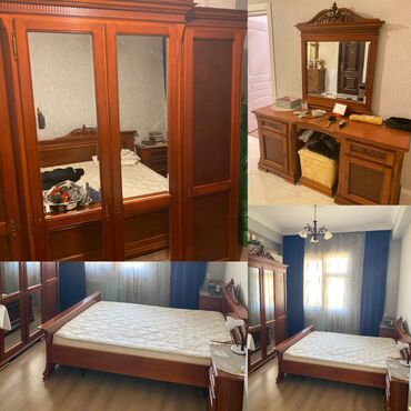 Güzgülər: İkinəfərlik çarpayı, Dolab, Termo, 2 tumba, İşlənmiş