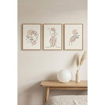 divar dekorları: Minimalist divar posteri – xətt sənəti kolleksiyası, sifariş üçün zəng — 9