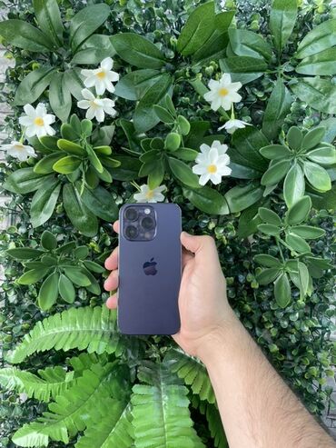 ıphone 14: IPhone 14 Pro, 128 GB, Deep Purple, Zəmanət, Face ID