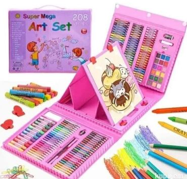 Ostale dečije stvari: Set za crtanje sa bojicama flomasterima - Kofer za crtanje NOVO! 2090