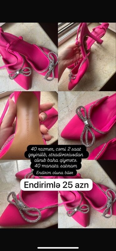 Туфли: Məhsul: Stradivarius qadın ayaqqabısı - Model: Önü sivri, tək
