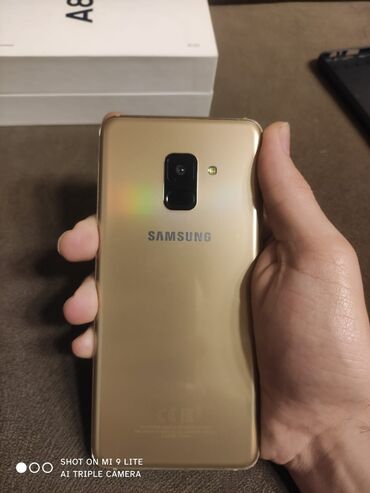 Samsung Galaxy A8 2018, 32 GB, rəng - Bej, Sensor, Barmaq izi, İki sim kartlı