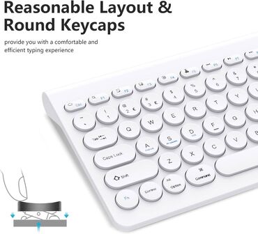 planşet üçün klaviatura: Simsiz Bluetooth Klaviaturası, İkili Rejim (Bluetooth + Simsiz)