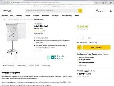 Ostali kancelarijski nameštaj: Mobilni flipčart stalak sa magnetnom belom tablom - Profesionalni — 17