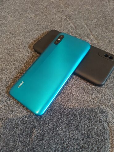 телефоны флай андроиды: Xiaomi, Redmi 9A, Б/у, 64 ГБ, цвет - Синий, 2 SIM