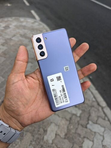 а 50 телефон: Samsung Galaxy S21, Б/у, 128 ГБ, цвет - Голубой, 1 SIM