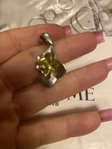 Üzüklər: Alyans, Üzük, Swarovski, Gümüş, 916 Əyar, Topaz — 15