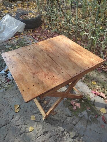 деревянный стол ручной работы: Стол, цвет - Коричневый, Новый