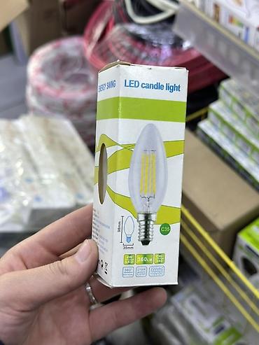 120 ват: LED лампа «свеча» C35 - Мощность: 4 Вт (LED) - Световой поток: 360 лм — 1
