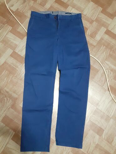 брюки хлопок мужские: Брюки XS (EU 34), S (EU 36), M (EU 38), цвет - Синий